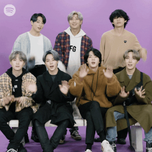 BTS waving hello gif